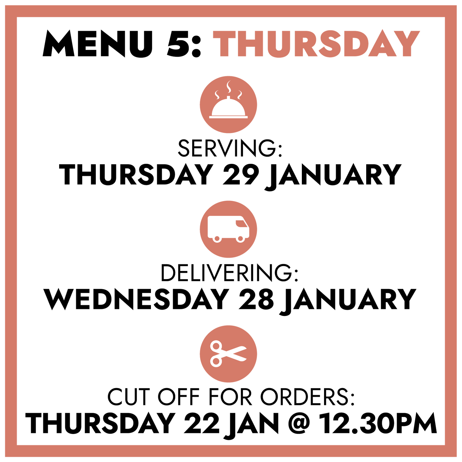 MENU 5: Thursday