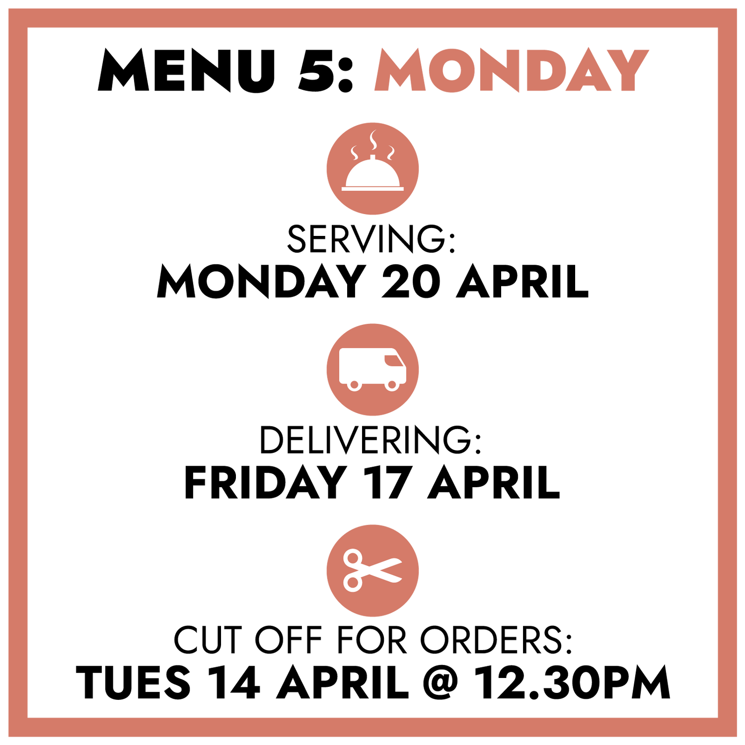 MENU 5: Monday