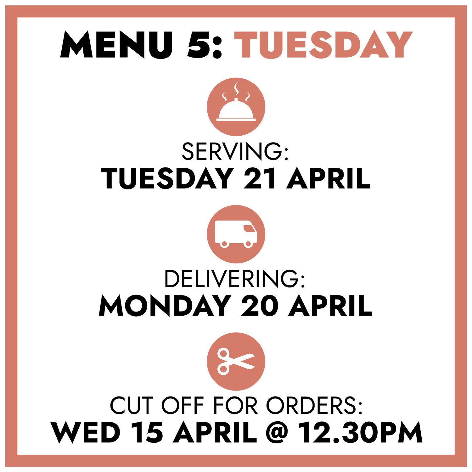 MENU 5: Tuesday