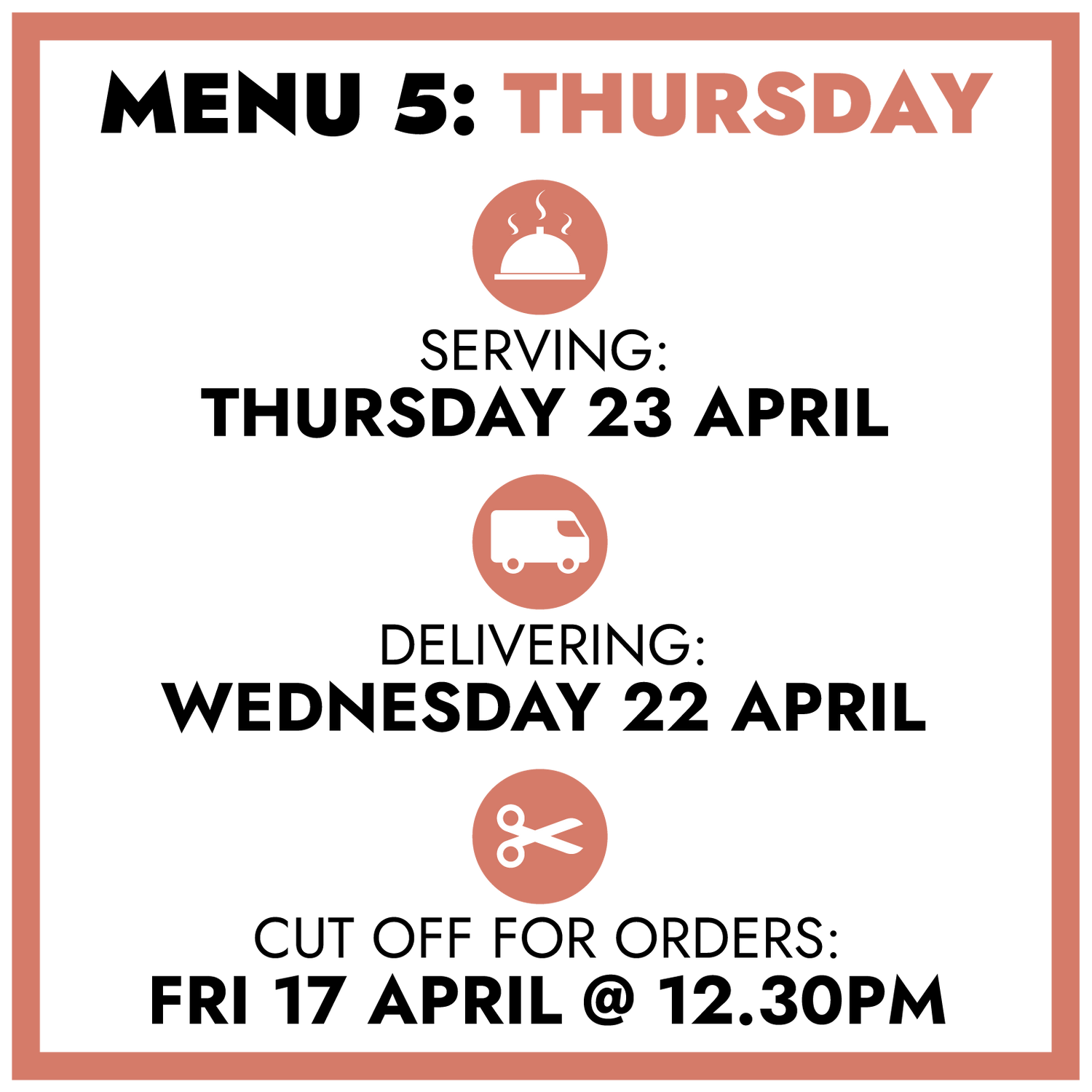 MENU 5: Thursday