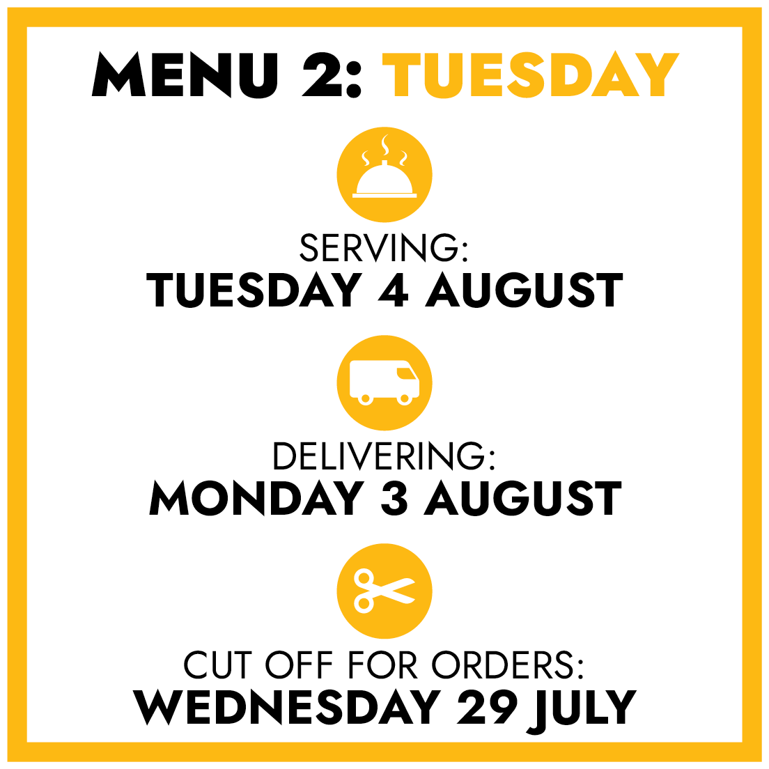 MENU 2: Tuesday