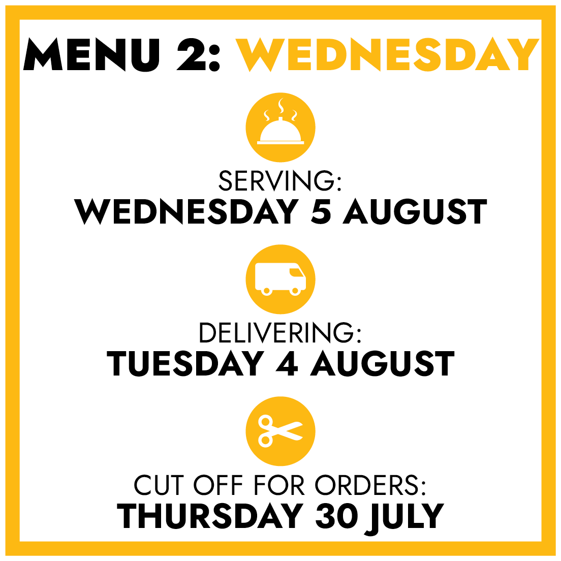 MENU 2: Wednesday