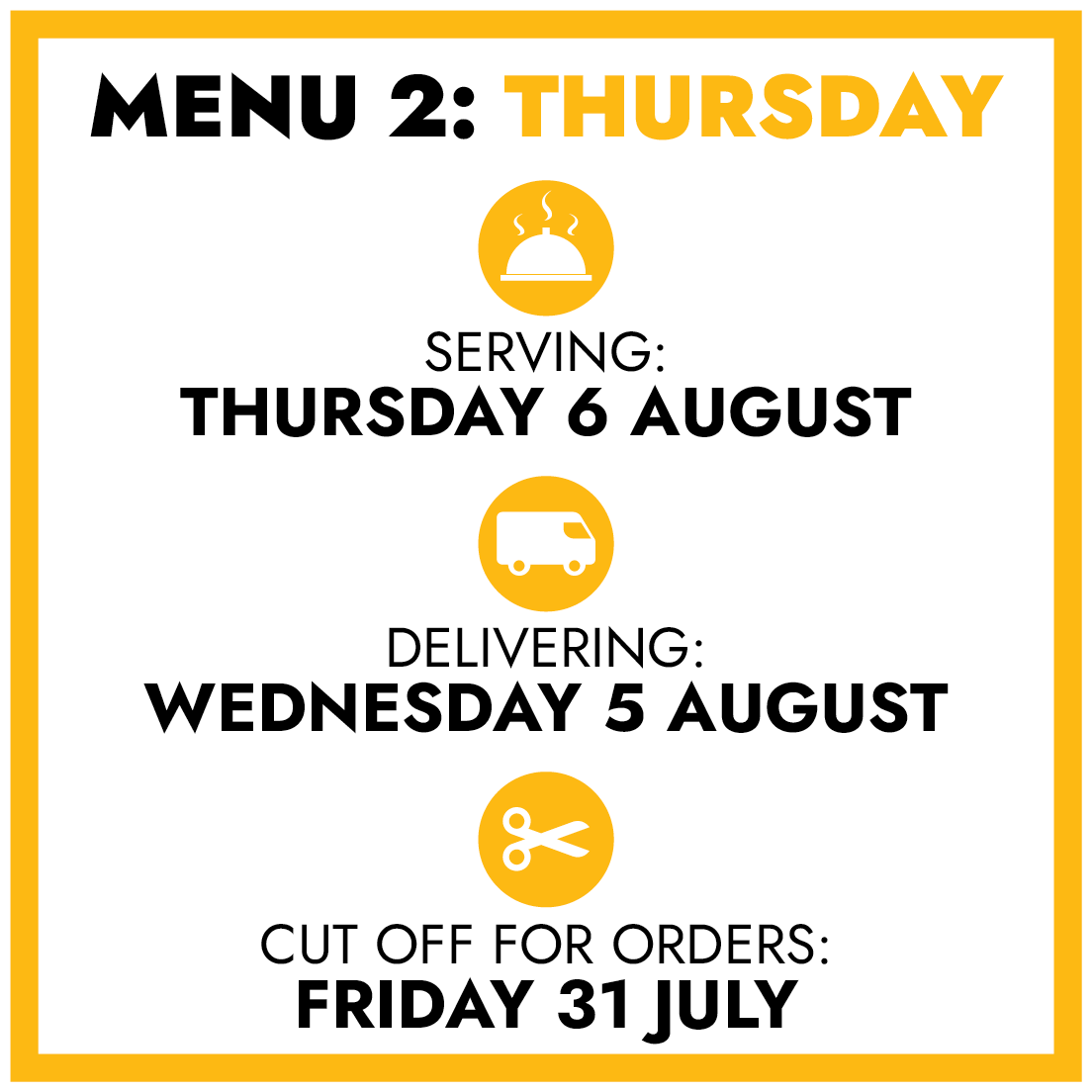 MENU 2: Thursday