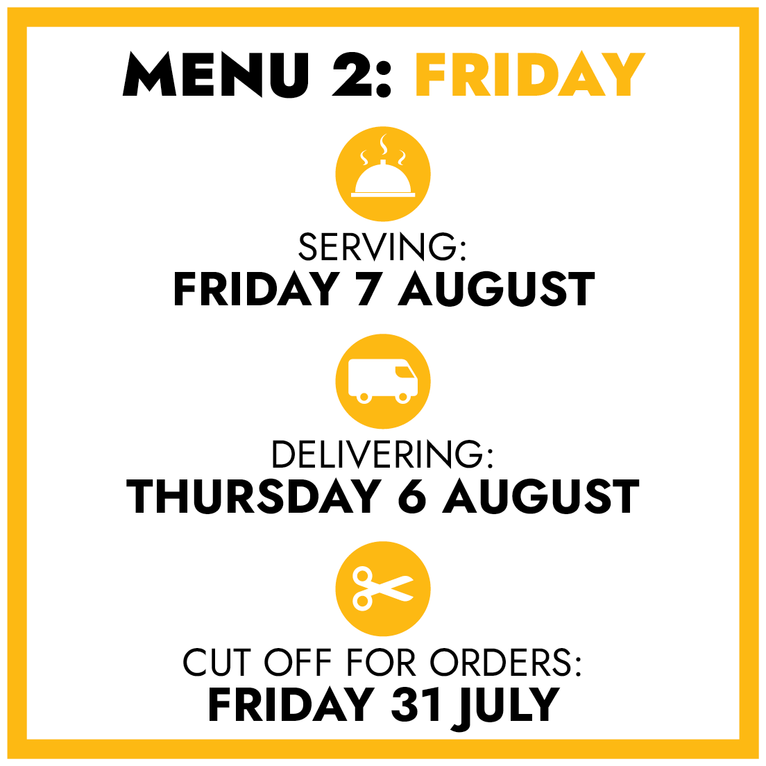 MENU 2: Friday