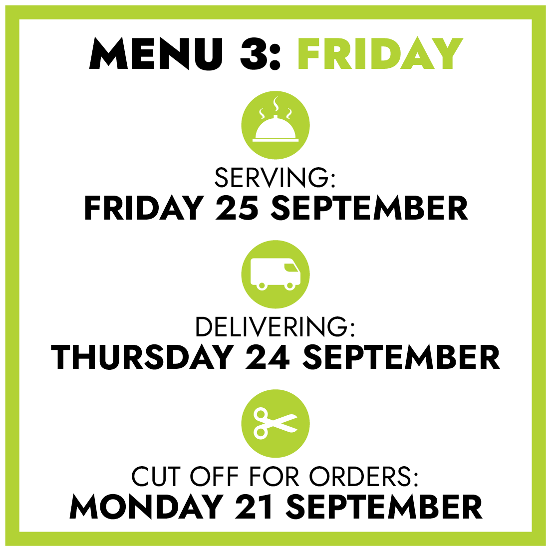 MENU 3: Friday