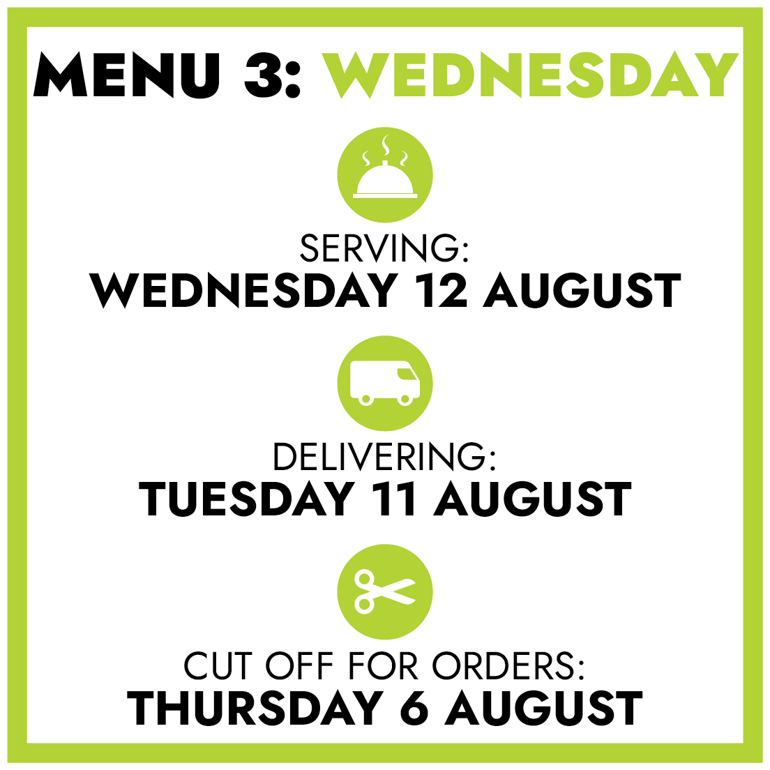 MENU 3: Wednesday
