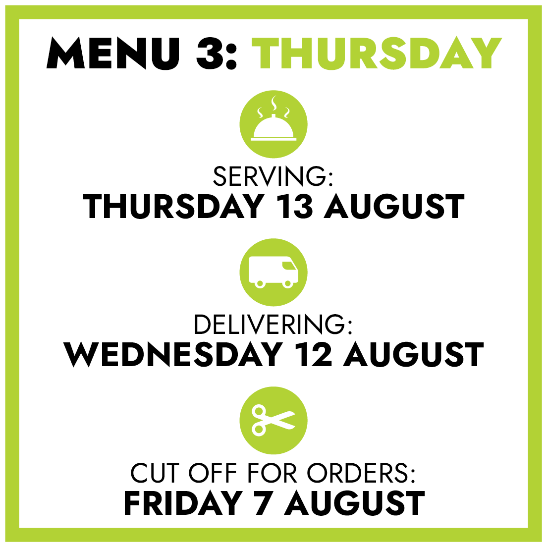 MENU 3: Thursday
