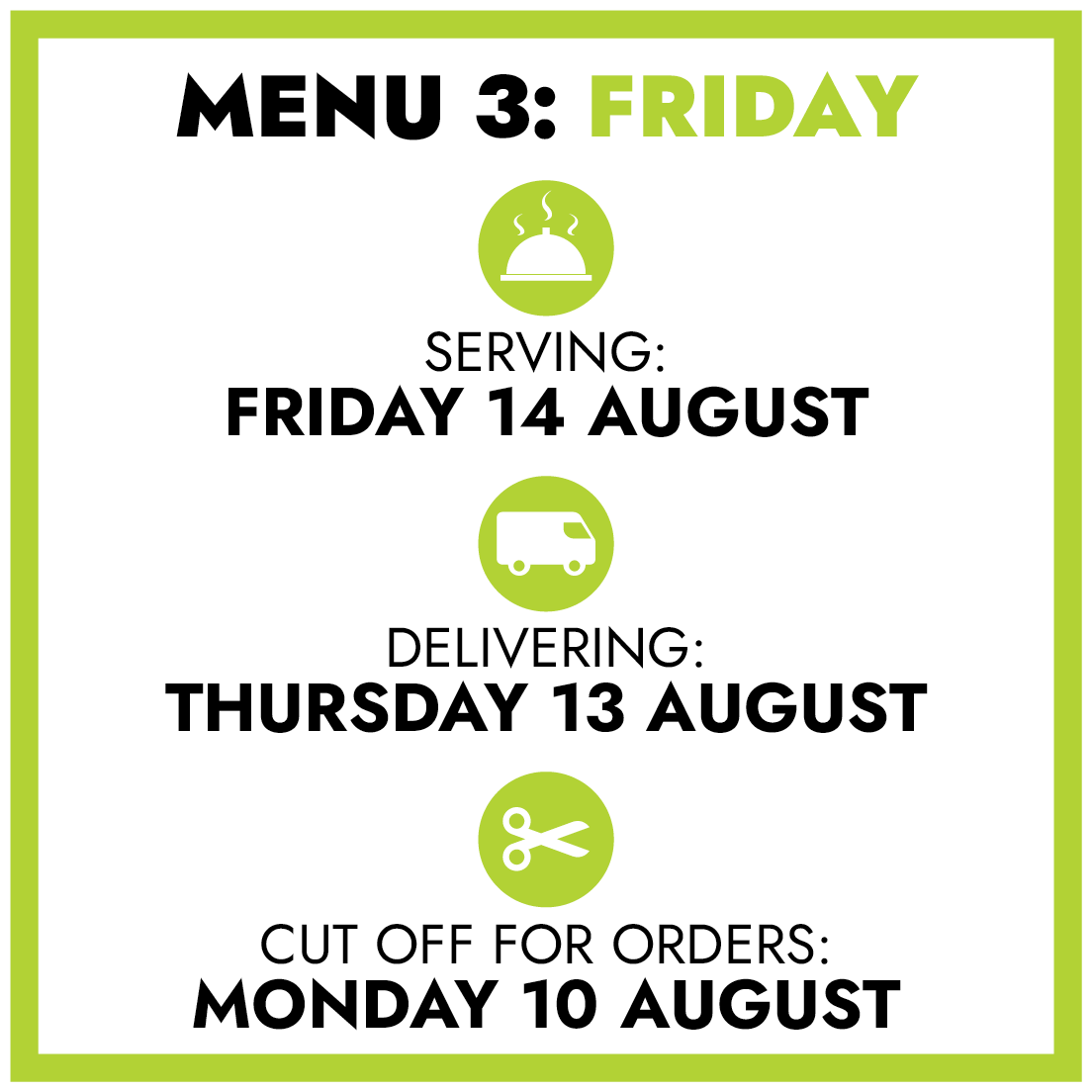 MENU 3: Friday