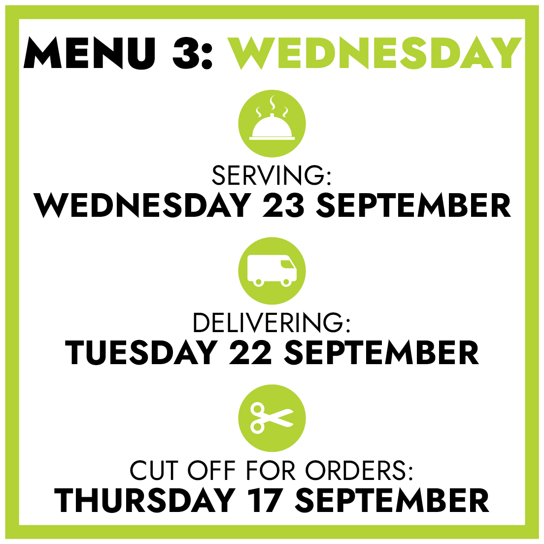 MENU 3: Wednesday