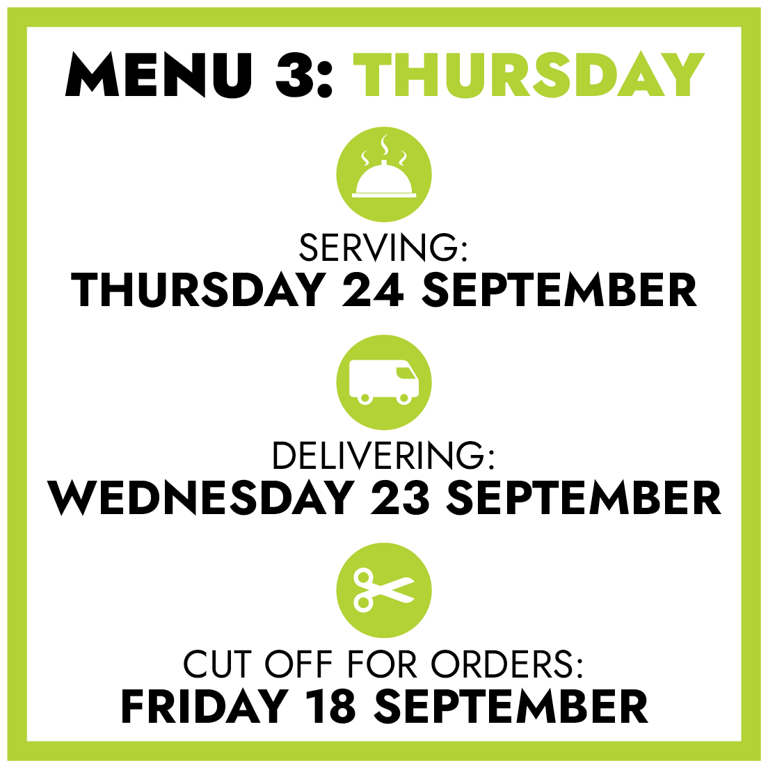 MENU 3: Thursday