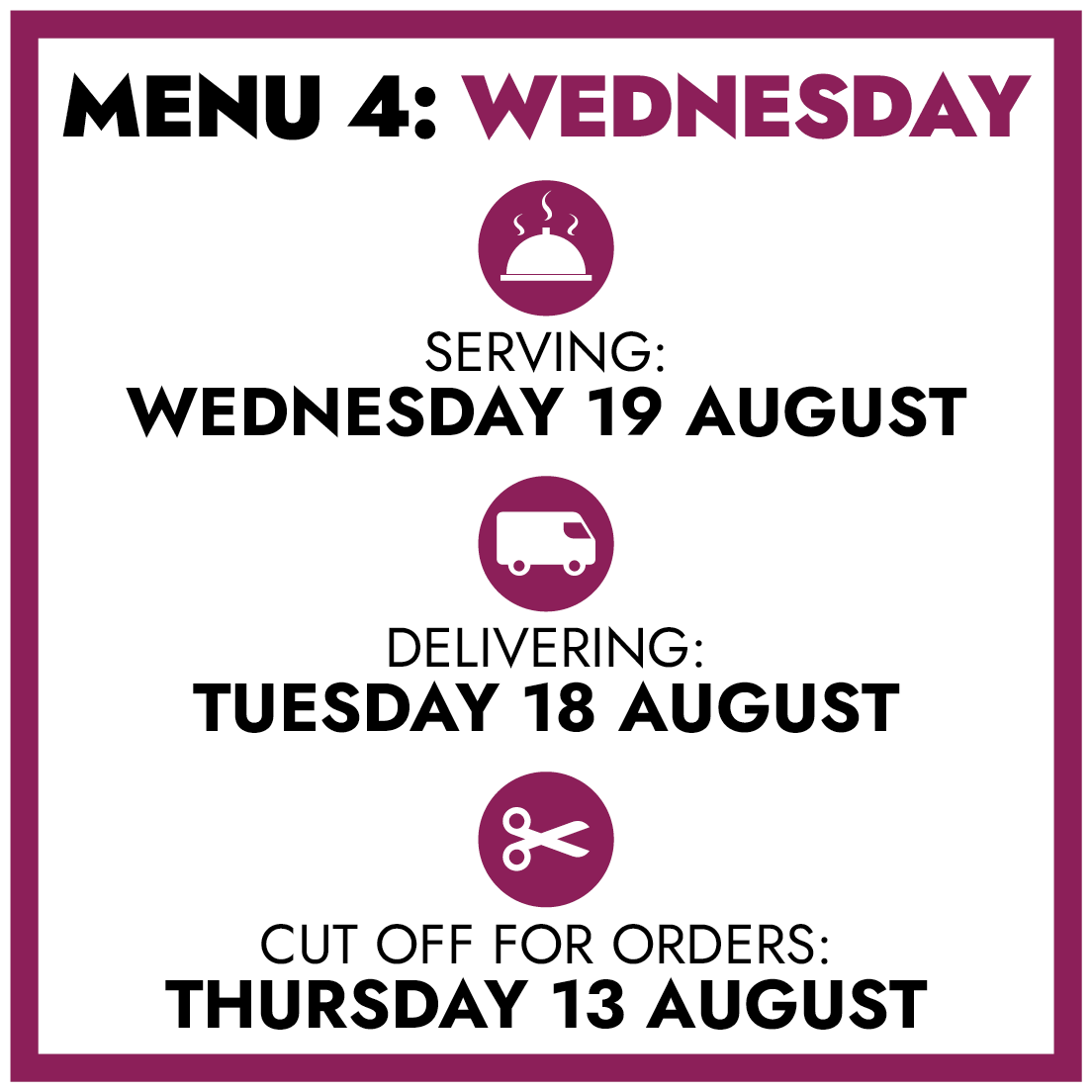 MENU 4: Wednesday