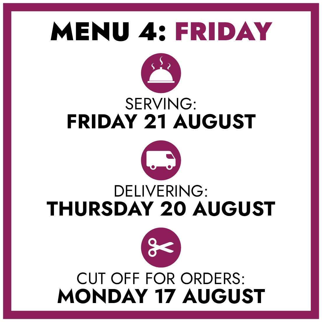 MENU 4: Friday