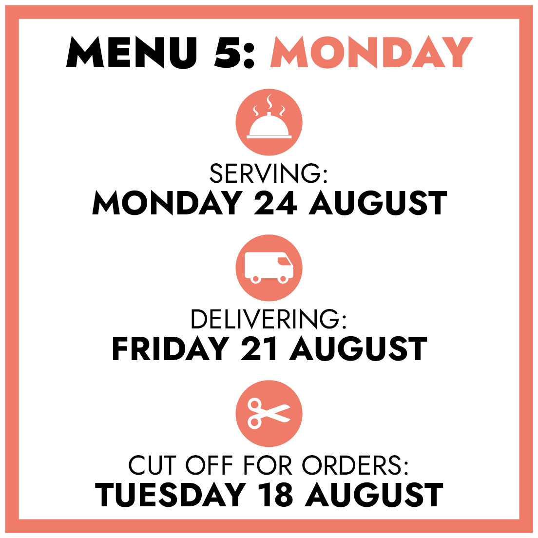MENU 5: Monday