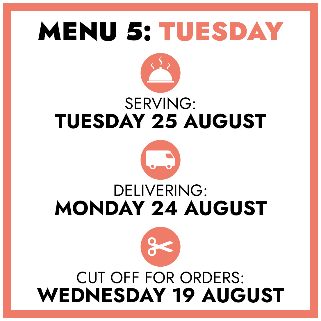 MENU 5: Tuesday