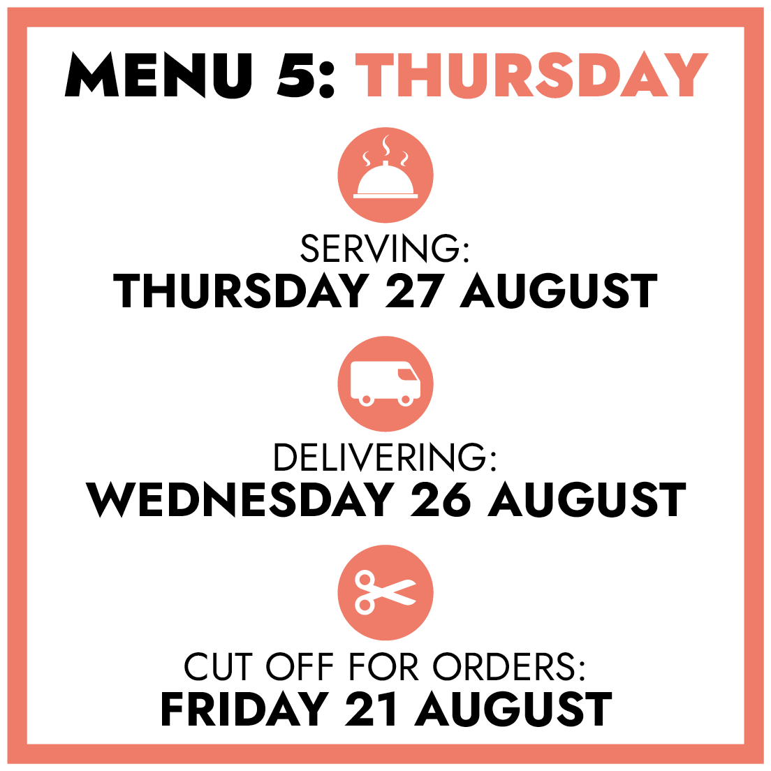 MENU 5: Thursday