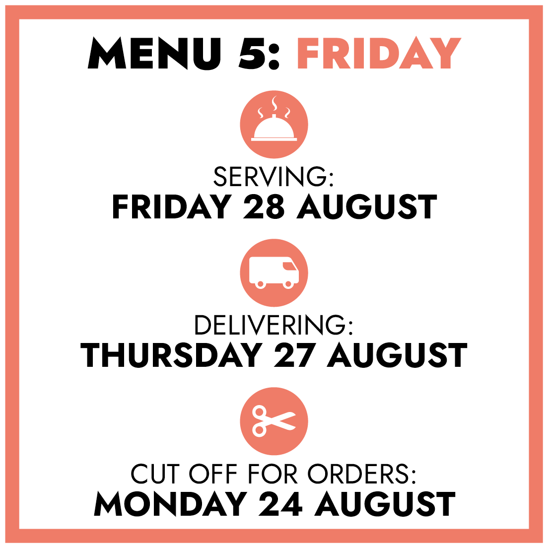 MENU 5: Friday