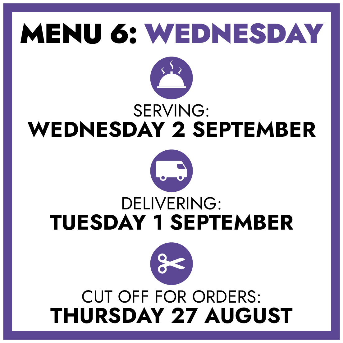 MENU 6: Wednesday