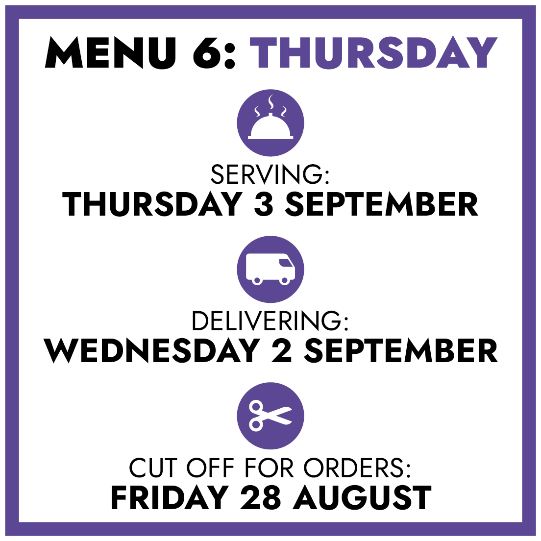 MENU 6: Thursday
