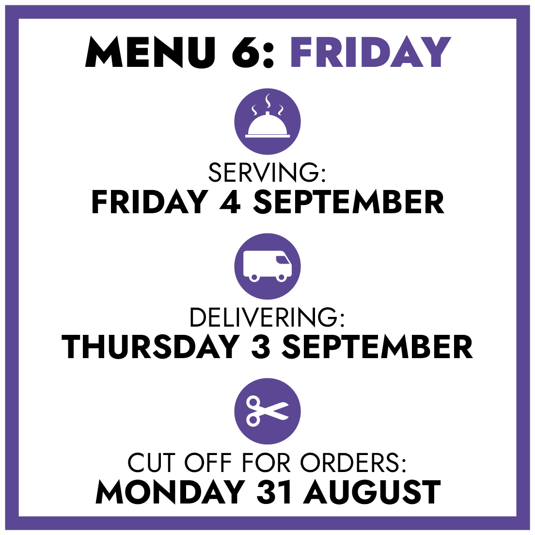 MENU 6: Friday