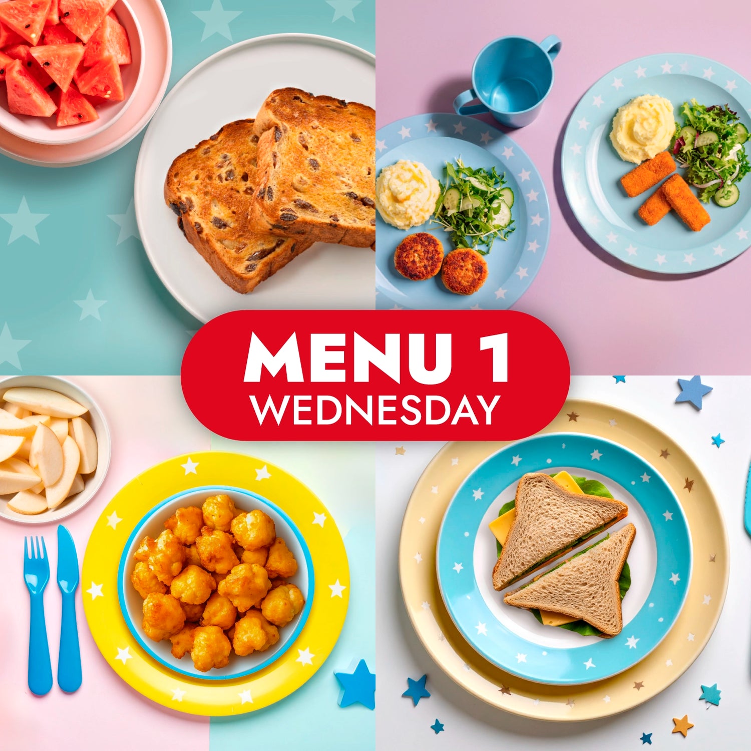 The Little Gourmet Menu 1, childcare meals for Wednesday