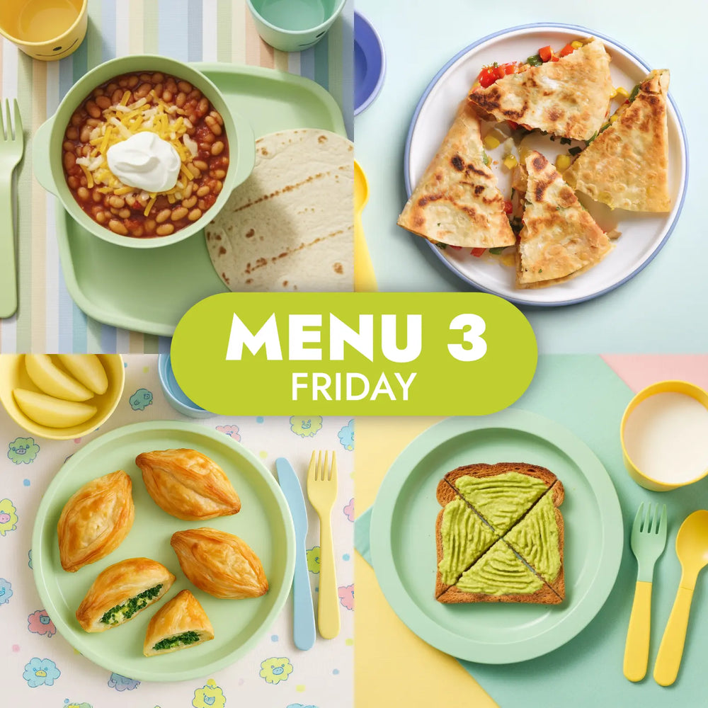 The Little Gourmet Menu 3, childcare meals for Friday