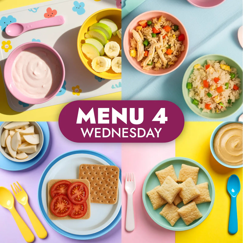 The Little Gourmet Menu 4, childcare meals for Wednesday