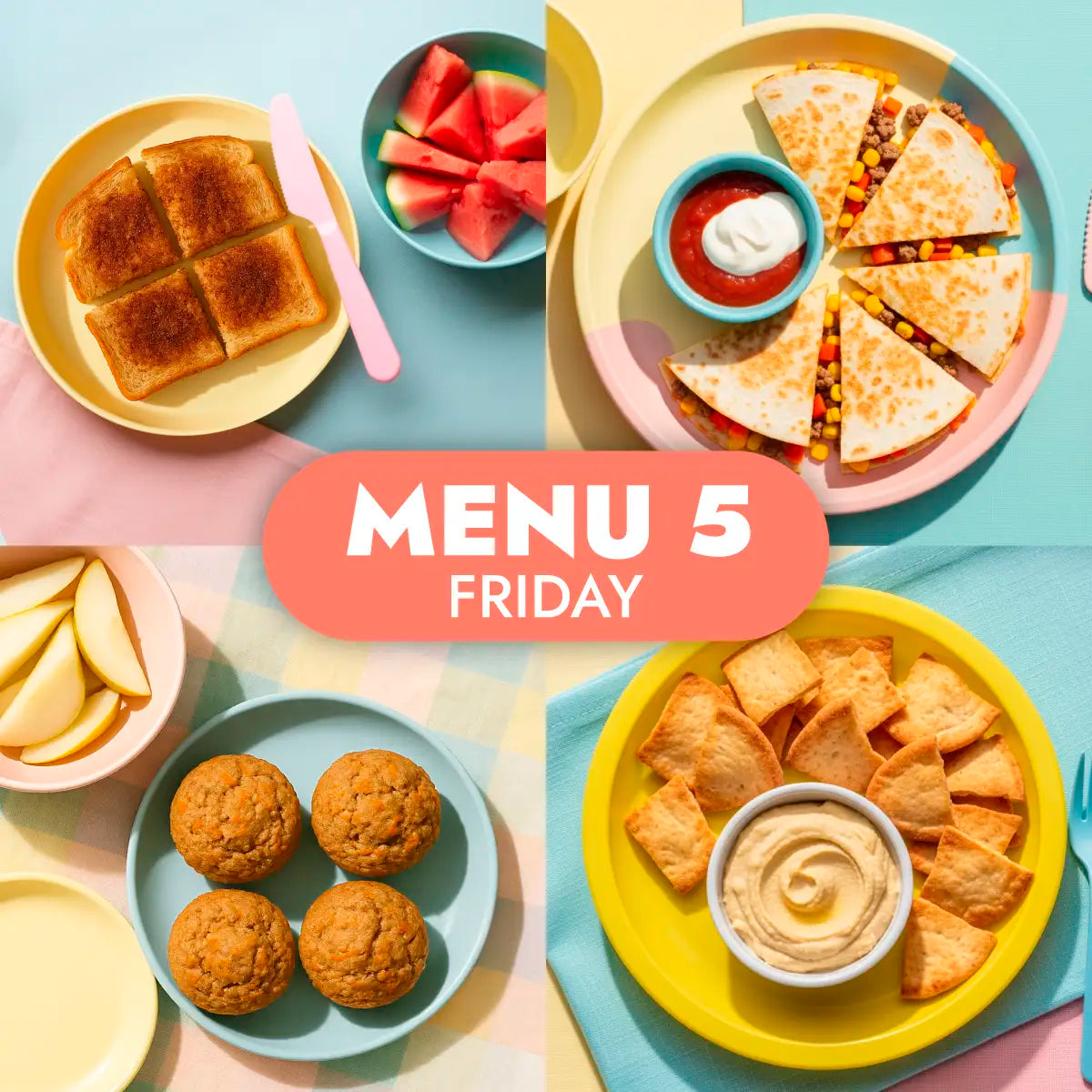 The Little Gourmet Childcare Menu 5 - Childcare meals for Friday