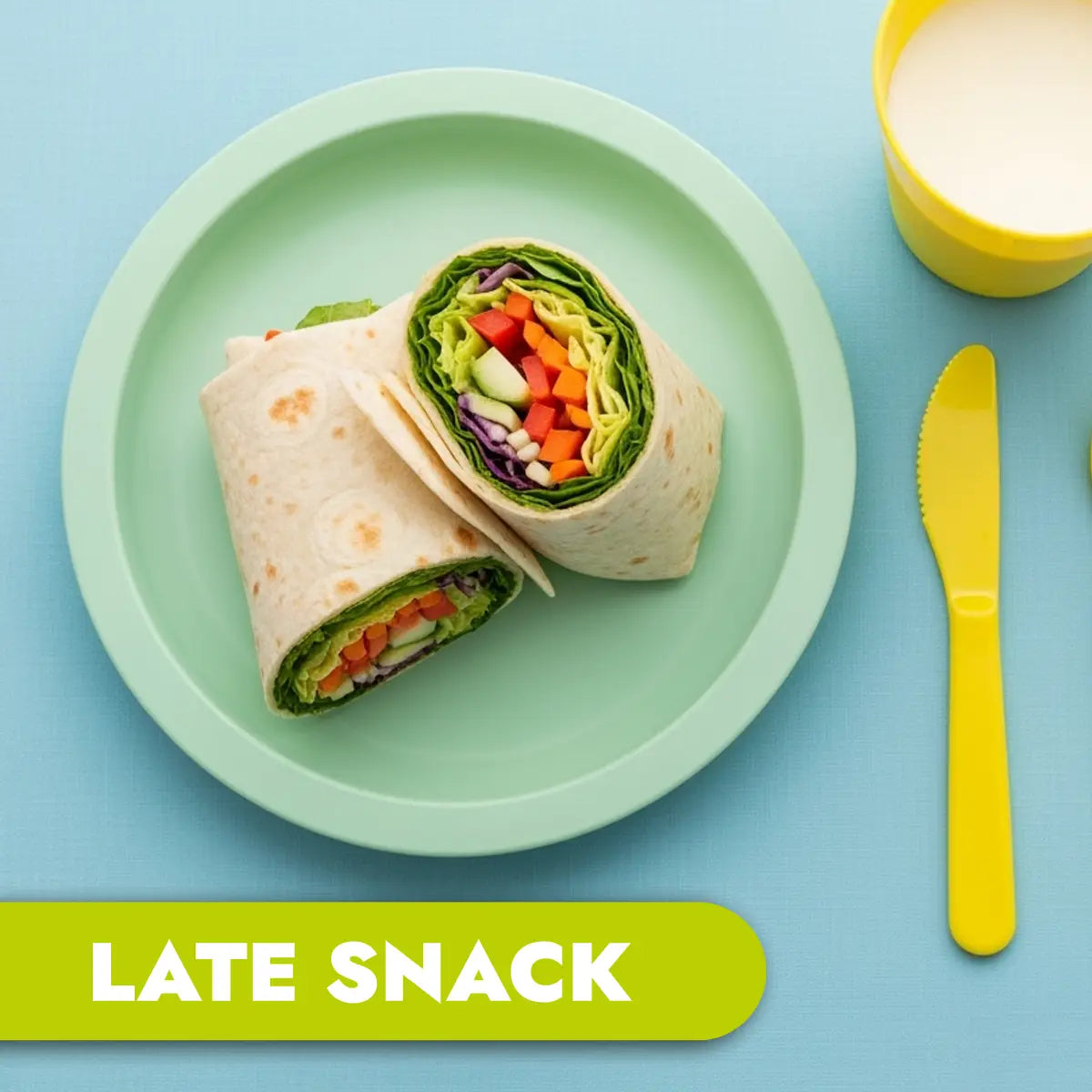 The Little Gourmet Childcare Menu 5 - Monday, late snack salad wraps