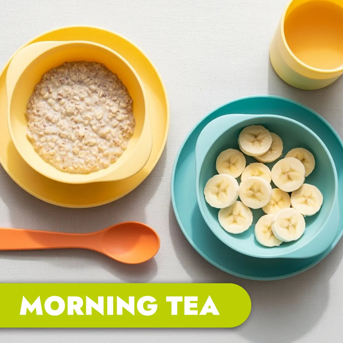 The Little Gourmet Childcare Menu 5 - Monday, morning tea, overnight oats and fresh fruit